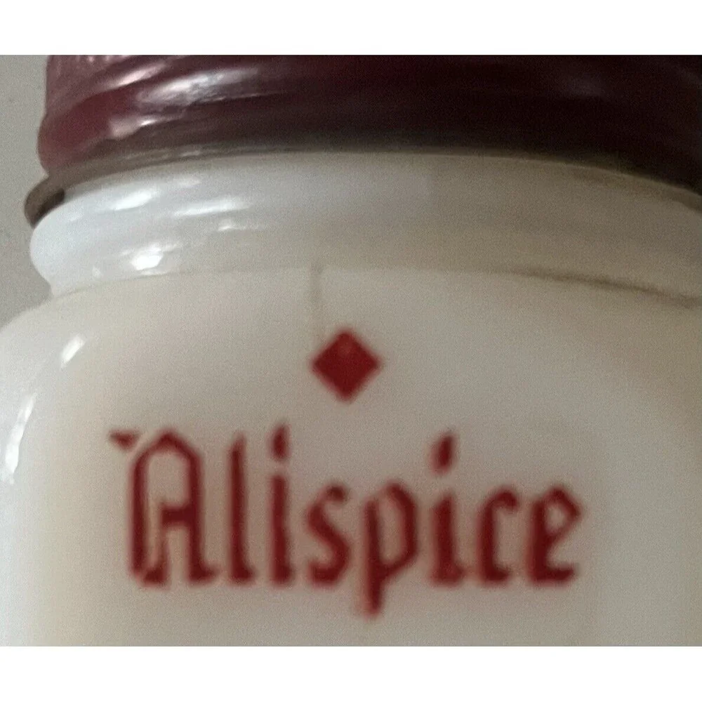 Vintage Hazel Atlas Mid Century 3/4 Milk Glass Dutch Range Shaker ALLSPICE